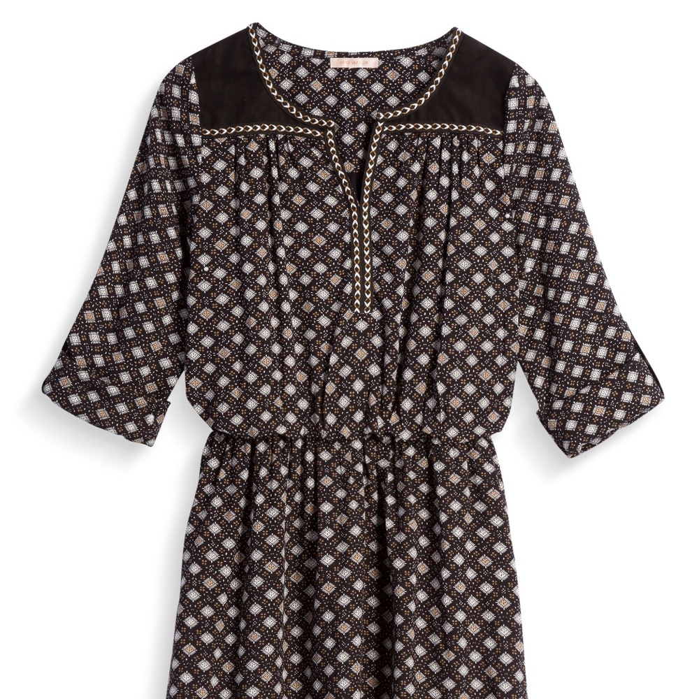 Skies are BlueBryleigh Faux Suede Detail Dress